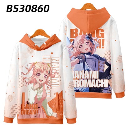 BanG Dream Morfonica 動漫周邊 秋冬潮流寬鬆休閒連帽T