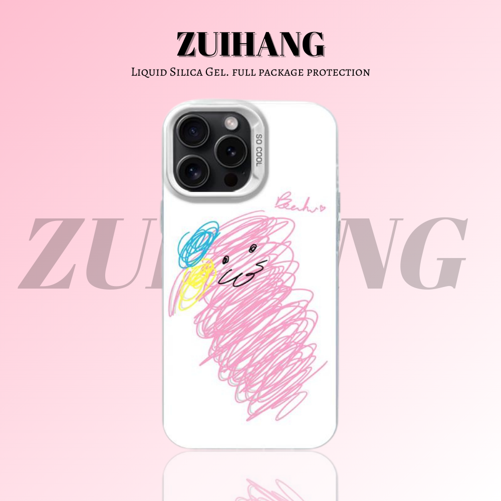 孤獨搖滾彩銀線條漸變防摔手機殼-ZUIHANG SHOP