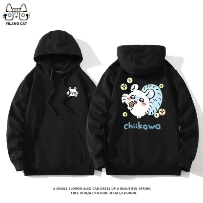 Chiikawa聯名衛衣2025秋冬新款親子情侶裝連帽衛衣