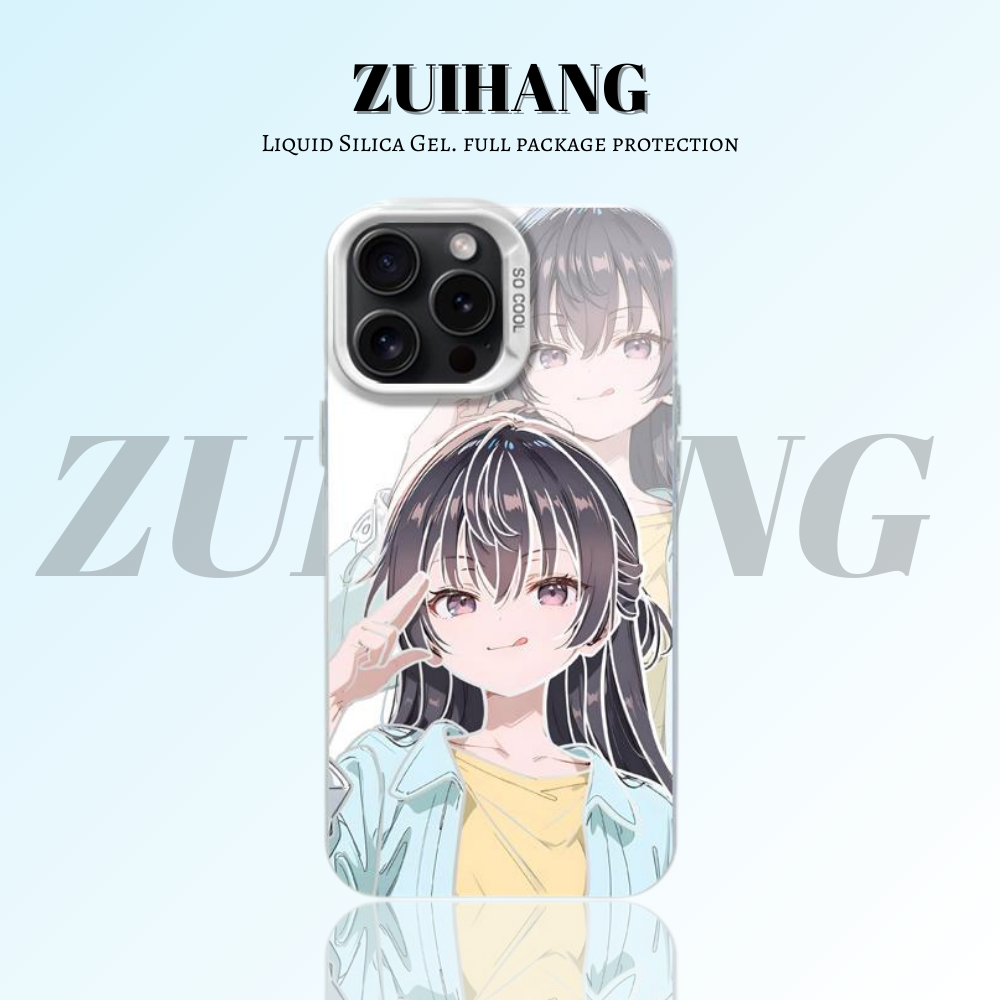 遮羞艾莉彩銀線條漸變防摔手機殼-ZUIHANG SHOP