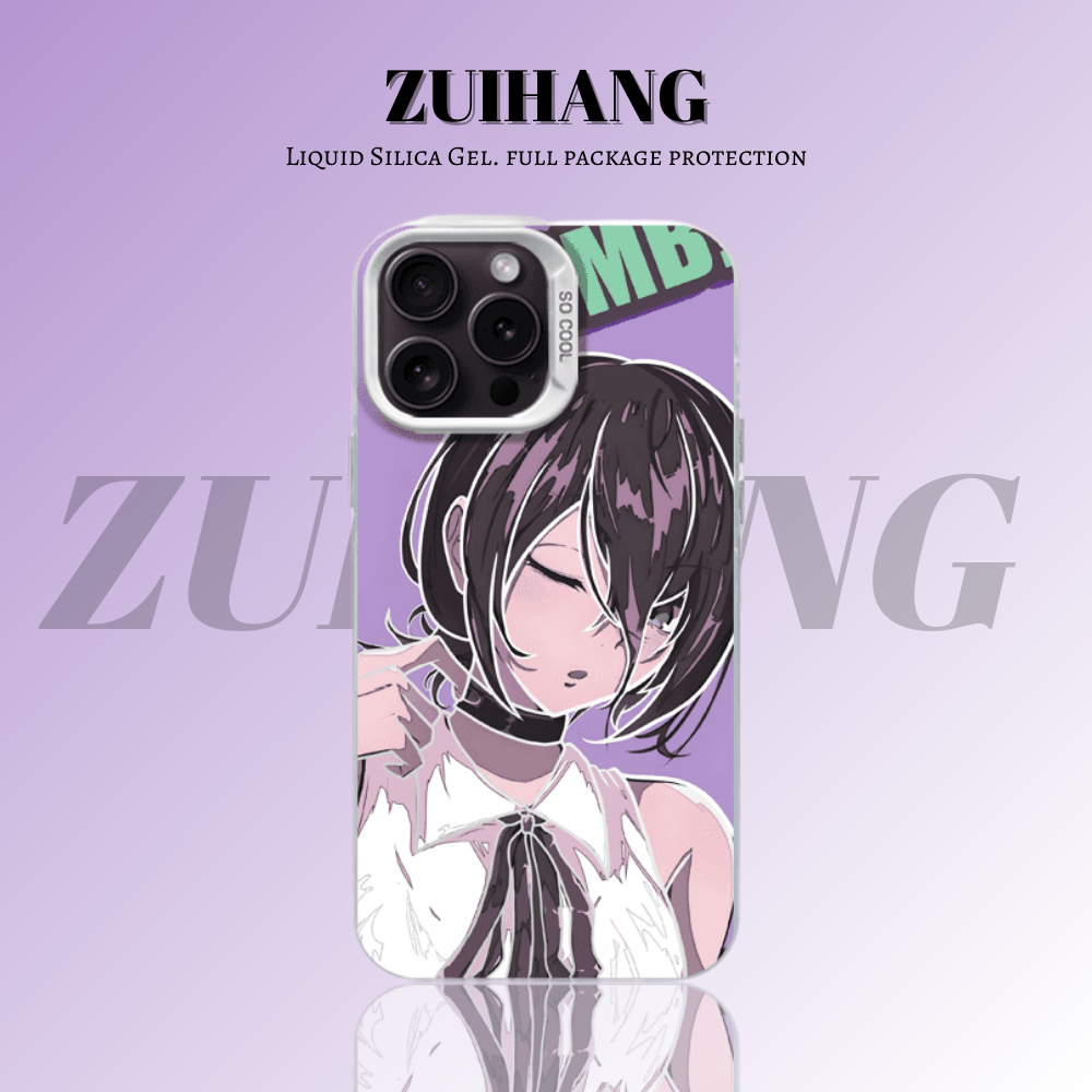鏈鋸人彩銀線條漸變防摔手機殼-ZUIHANG SHOP