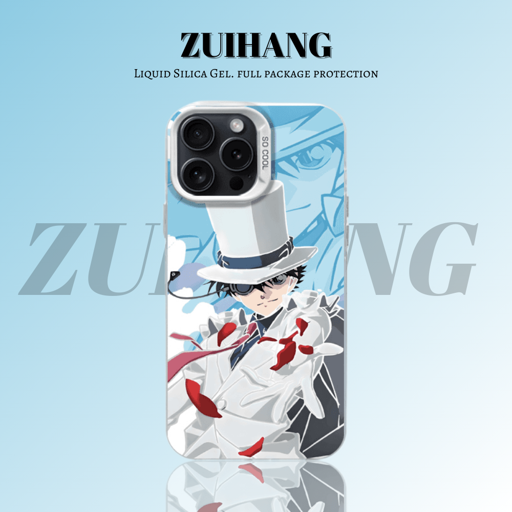 名偵探柯南彩銀線條漸變防摔手機殼-ZUIHANG SHOP