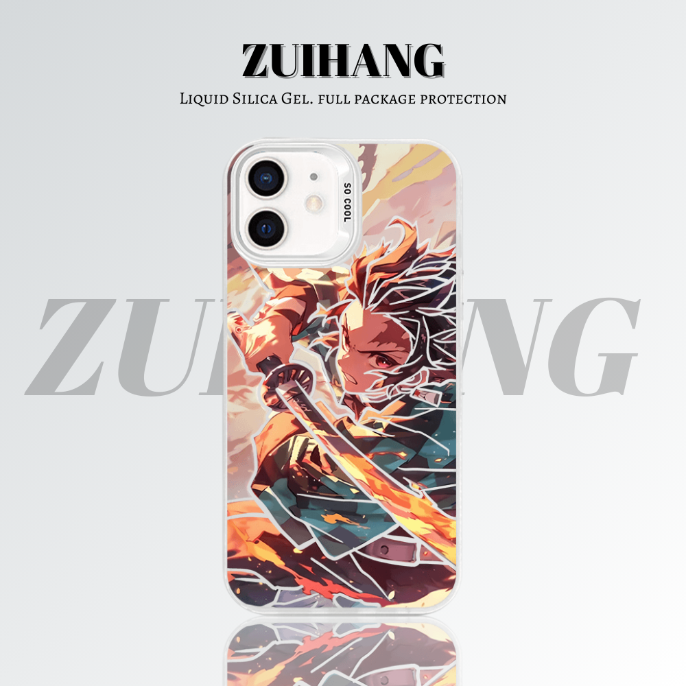 【大集合2.0】動漫彩銀線條漸變防摔手機殼-ZUIHANG SHOP