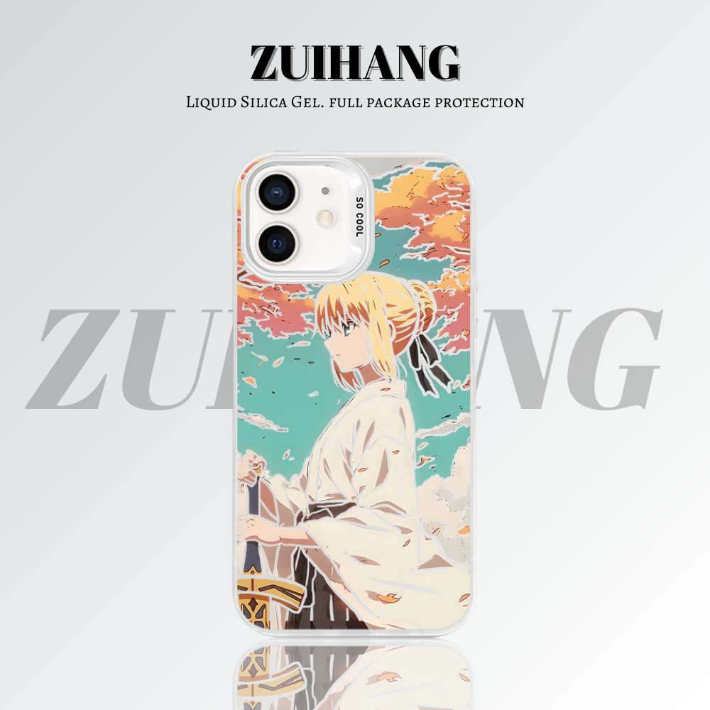 【大集合2.0】動漫彩銀線條漸變防摔手機殼-ZUIHANG SHOP