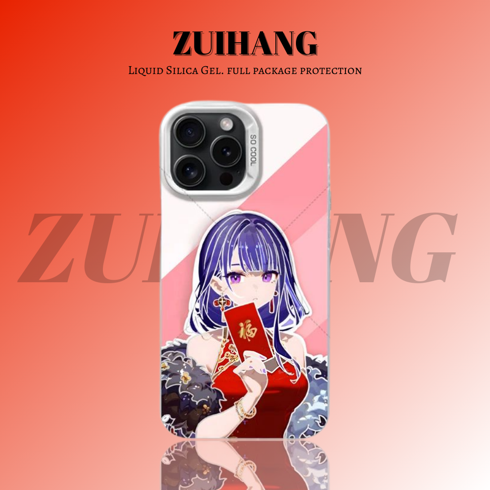 原神彩銀線條漸變防摔手機殼-ZUIHANG SHOP