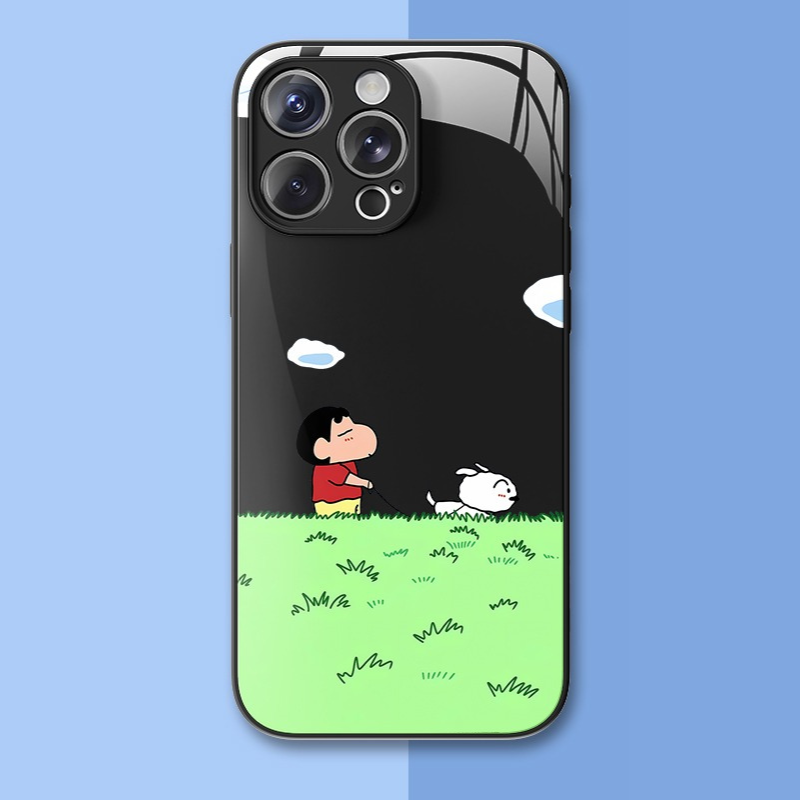 蠟筆小新新款高清全包防摔玻璃殼-ZUIHANG SHOP