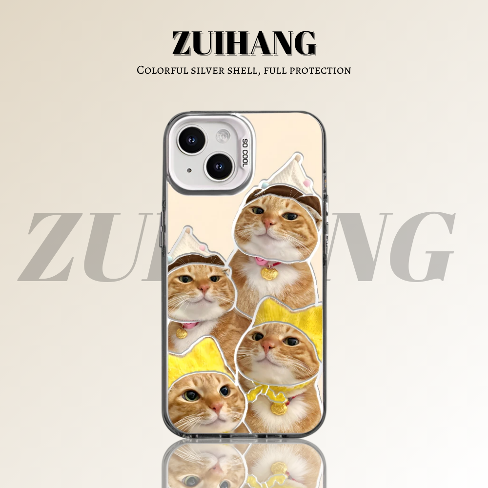 可愛卡通彩銀線條漸變防摔手機殼-ZUIHANG SHOP