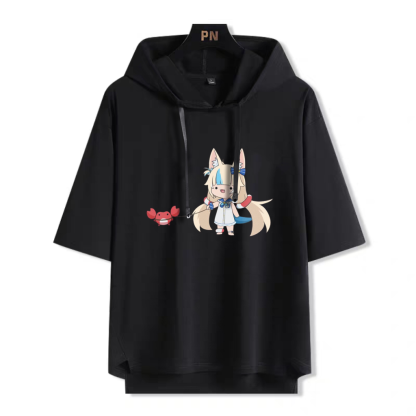 YouTuber 虛擬主播 Sameko Saba 鯊魚子 連帽短袖T恤-ZUIHANG SHOP