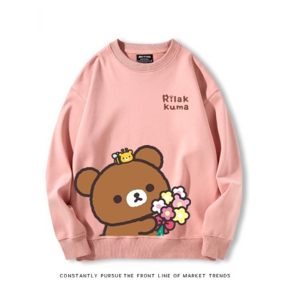 日系拉拉熊 秋冬新款 親子情侶裝圓領長袖