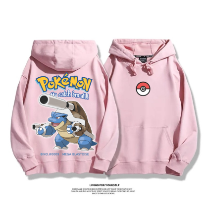寶可夢 超級進化 2025秋冬新款 親子情侶男女連帽衛衣