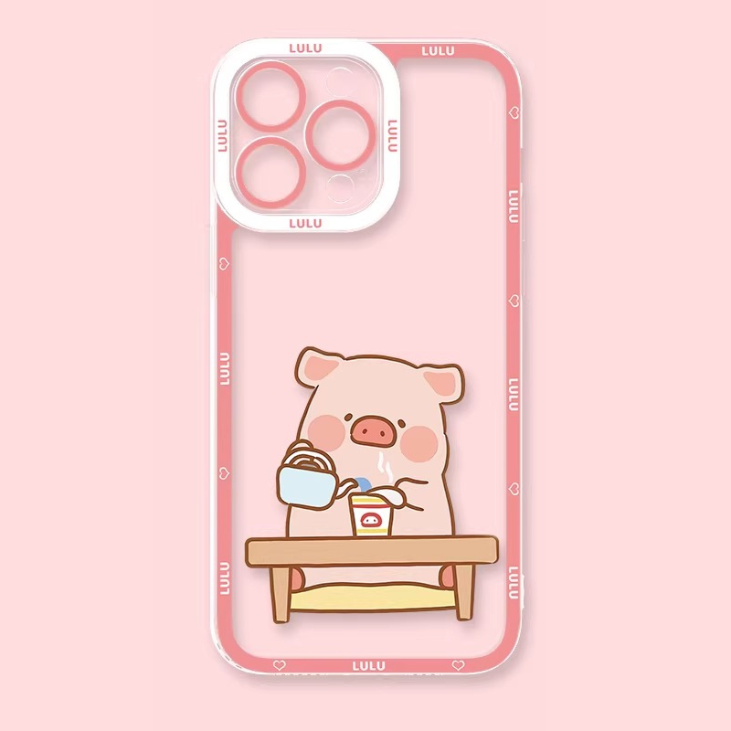 罐頭豬LuLu天使眼透明防摔軟殼