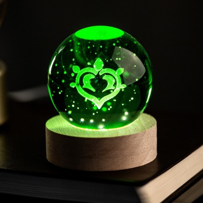 原神 神之眼水晶球 LED創意桌面擺件-ZUIHANG SHOP
