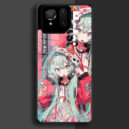 ROG初音未來鋼化玻璃手機殼