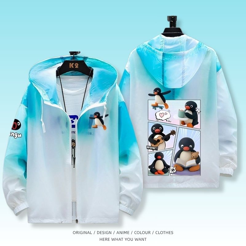 企鵝家族 Pingu 全機能抗UV涼感漸變防曬外套