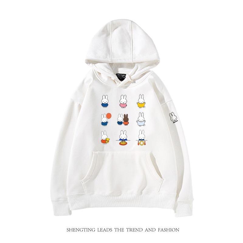 米菲聯名miffy兔 2025秋冬新款 親子情侶裝連帽衛衣