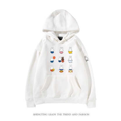 米菲聯名miffy兔 2025秋冬新款 親子情侶裝連帽衛衣