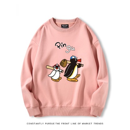 企鵝pingu 秋冬新款 親子情侶裝圓領長袖
