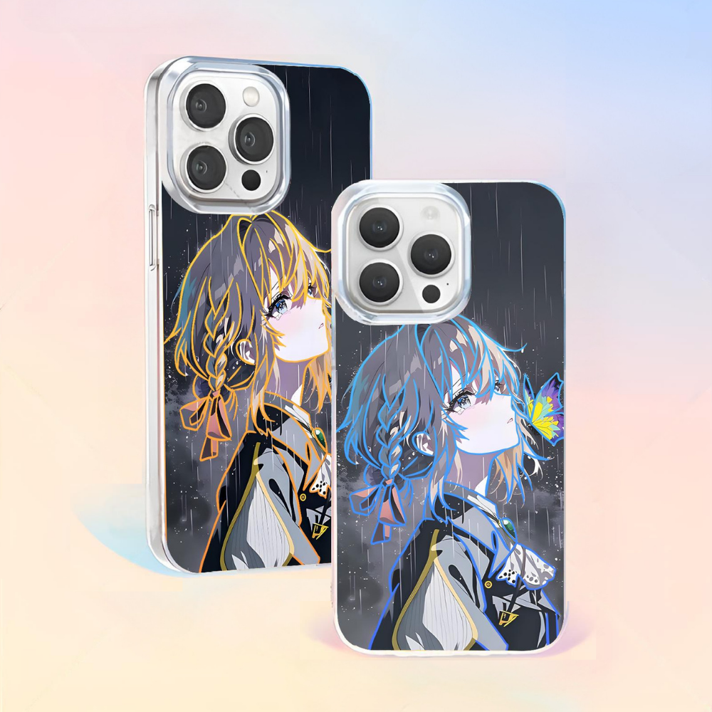 紫羅蘭永恆花園極光金手機殼