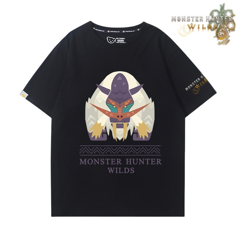 魔物獵人荒野印花短袖T恤