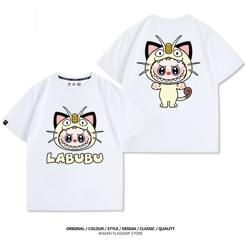 LabubuX寶可夢 印花短袖T恤-ZUIHANG SHOP