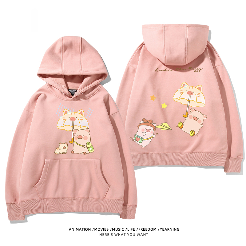 LULU豬新款 親子情侶男女款連帽衛衣-ZUIHANG SHOP