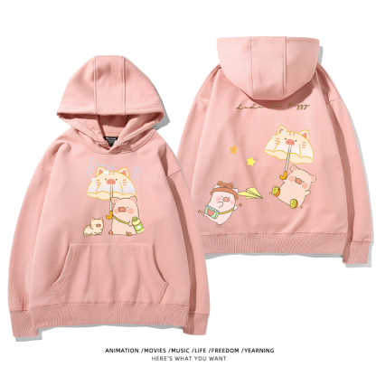 LULU豬新款 親子情侶男女款連帽衛衣-ZUIHANG SHOP