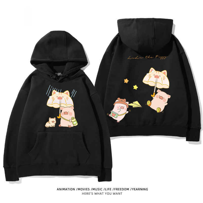 LULU豬新款 親子情侶男女款連帽衛衣-ZUIHANG SHOP