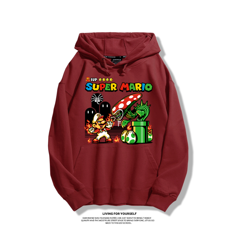 超級瑪麗新款 親子情侶男女款連帽衛衣-ZUIHANG SHOP