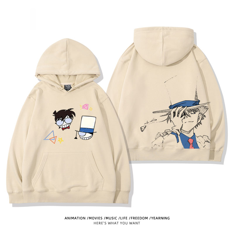 名偵探柯南 怪盜基德 2025秋冬新款 親子情侶裝連帽衛衣