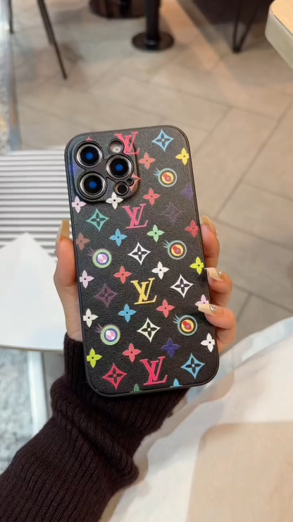 路易威登翻皮毛鐳射手機殼