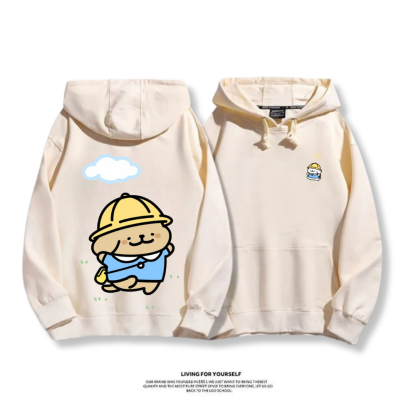 線條小狗 2025秋冬新款 親子情侶男女連帽衛衣