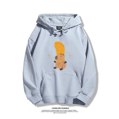 可愛水豚君卡皮巴拉新款 親子情侶男女款連帽衛衣-ZUIHANG SHOP