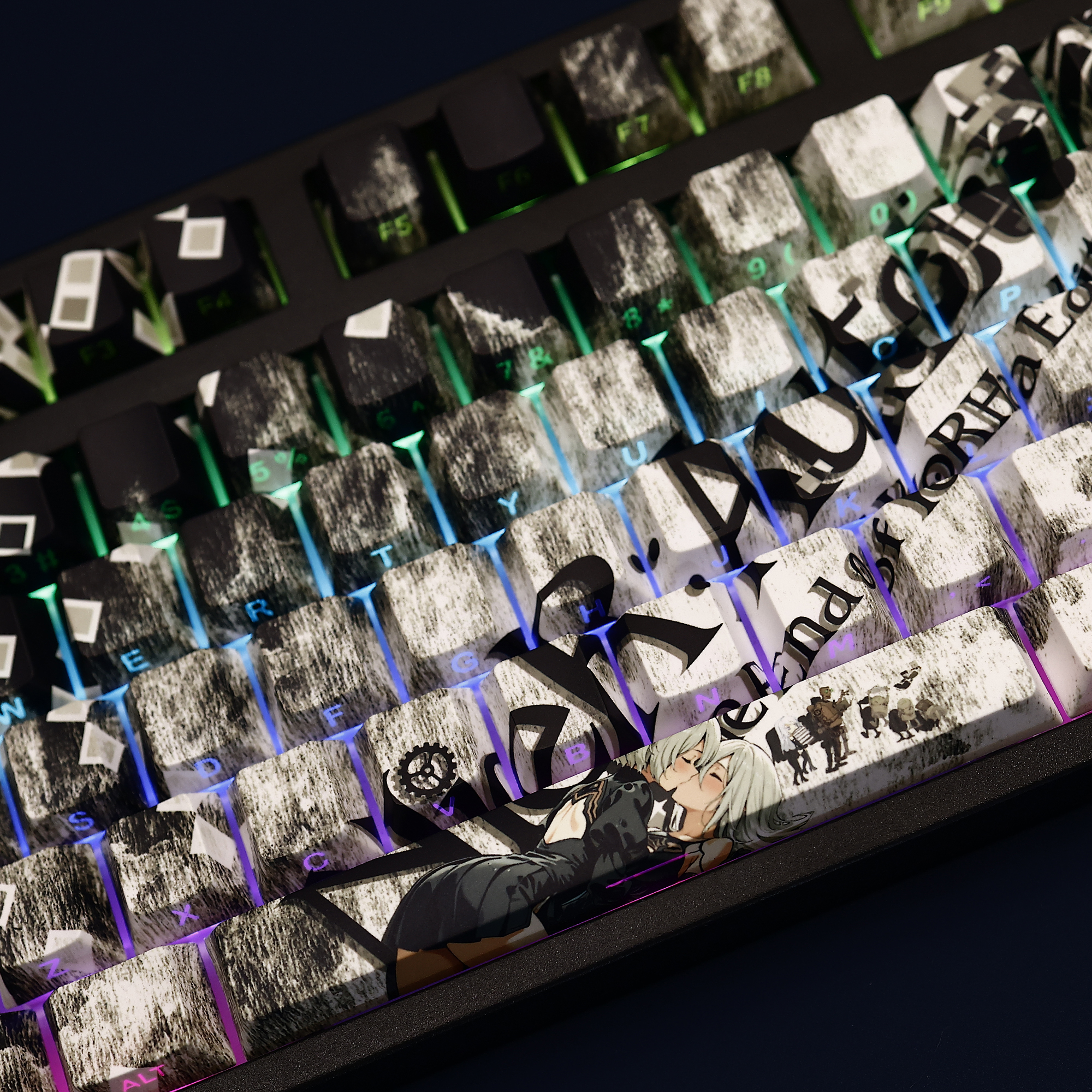 尼爾機械紀元A2透光RGB108鍵標準配列衛星軸鍵帽-ZUIHANG SHOP