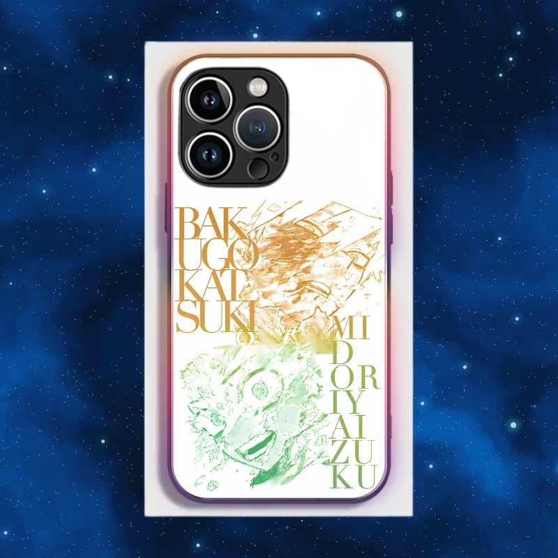 我的英雄學院智能夜光玻璃手機殼