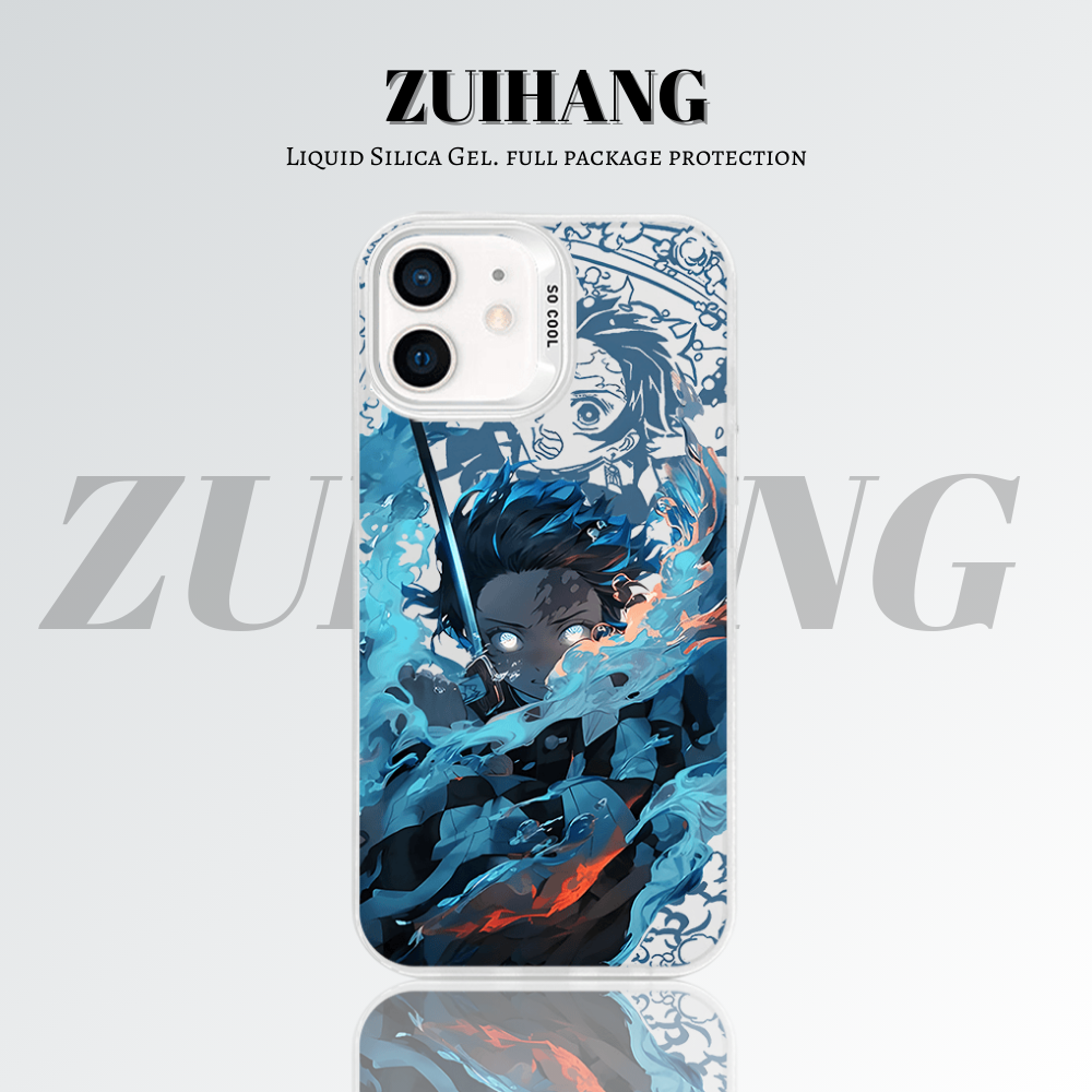 【大集合2.0】動漫彩銀線條漸變防摔手機殼-ZUIHANG SHOP