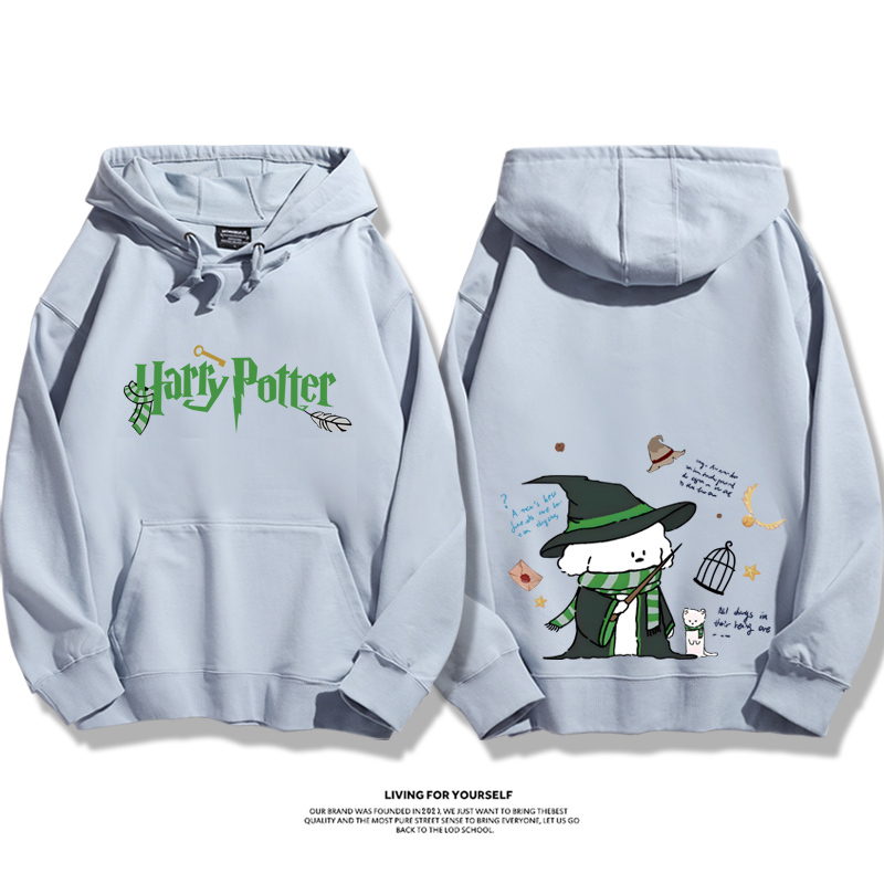 哈利波特聯名線條小狗新款 親子情侶男女款連帽衛衣-ZUIHANG SHOP