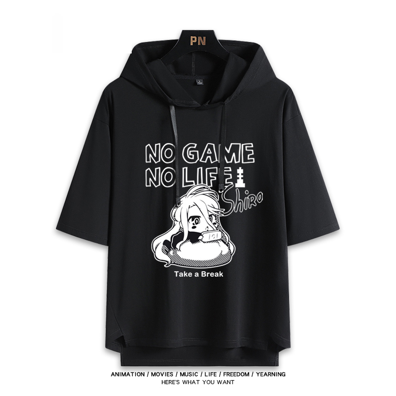 NO GAME NO LIFE 遊戲人生 連帽短袖T恤-ZUIHANG SHOP