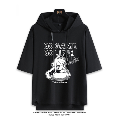 NO GAME NO LIFE 遊戲人生 連帽短袖T恤-ZUIHANG SHOP