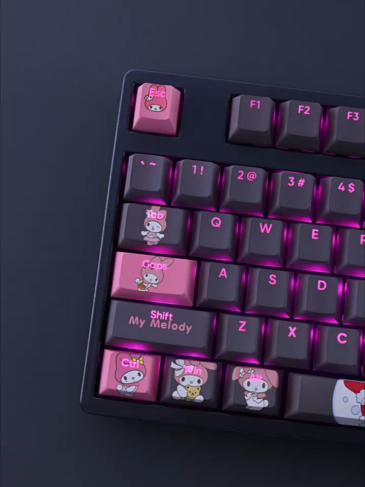 Melody美樂蒂透光RGB108鍵標準配列衛星軸鍵帽