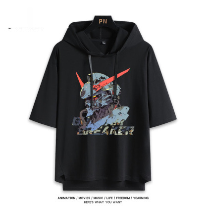 機動戰士鋼彈新款 親子情侶男女款連帽短袖T恤-ZUIHANG SHOP