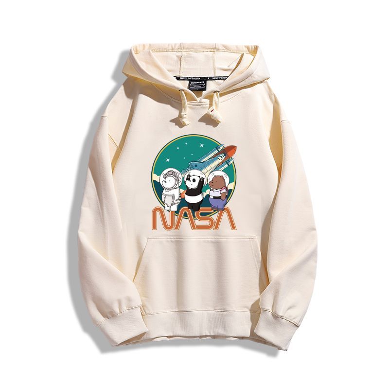 咱們三只裸熊聯名nasa新款 親子情侶男女款連帽衛衣-ZUIHANG SHOP