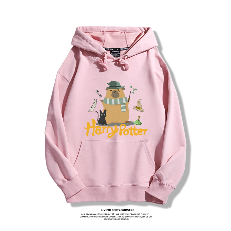 可愛水豚君卡皮巴拉新款 親子情侶男女款連帽衛衣-ZUIHANG SHOP