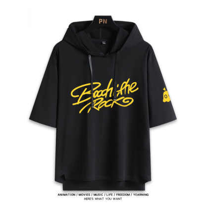 孤獨搖滾新款 親子情侶男女款連帽短袖T恤-ZUIHANG SHOP