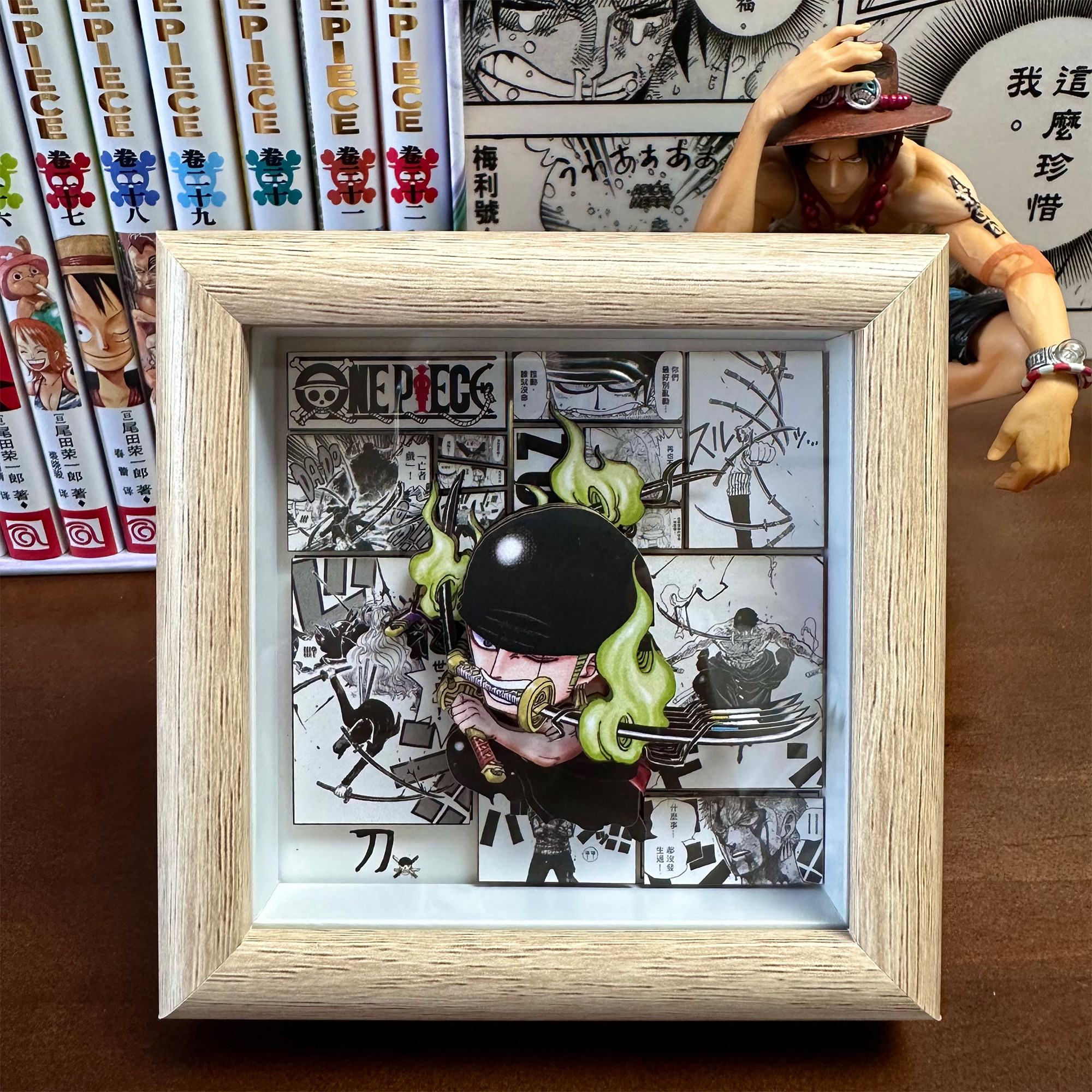 海賊王 皇副閻魔索隆ZORO 手工紙藝立體畫