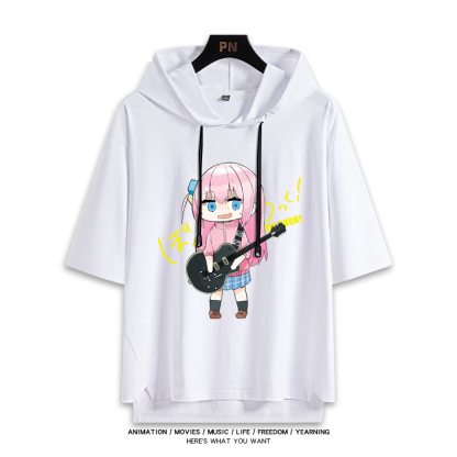 孤獨搖滾新款 親子情侶男女款連帽短袖T恤-ZUIHANG SHOP