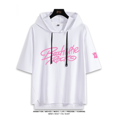 孤獨搖滾新款 親子情侶男女款連帽短袖T恤-ZUIHANG SHOP