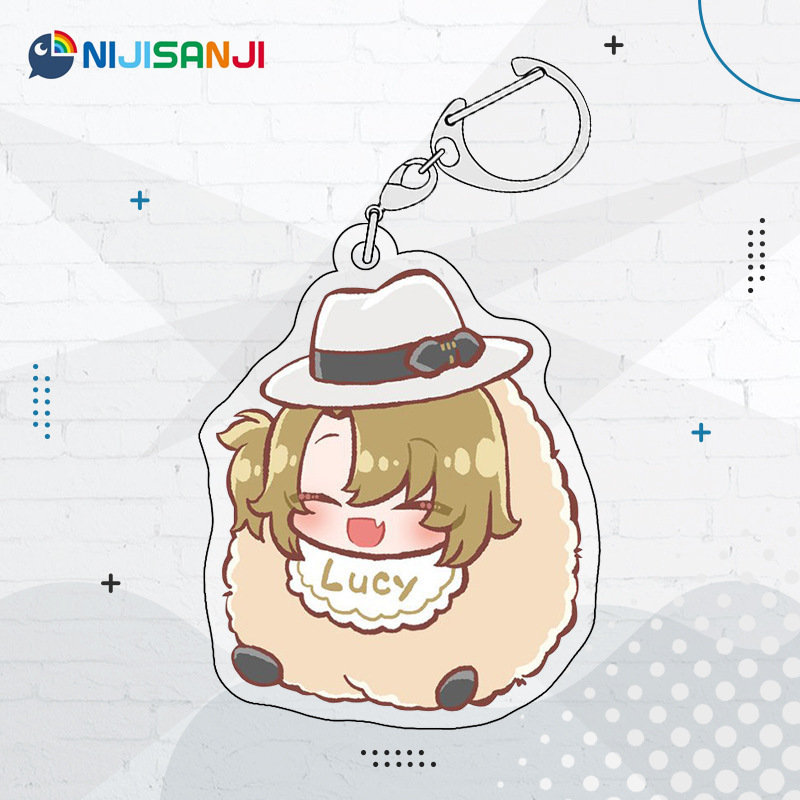 Luxiem彩虹社全員同人週邊 NIJISANJI EN 雙面夾層鑰匙扣掛件吧唧