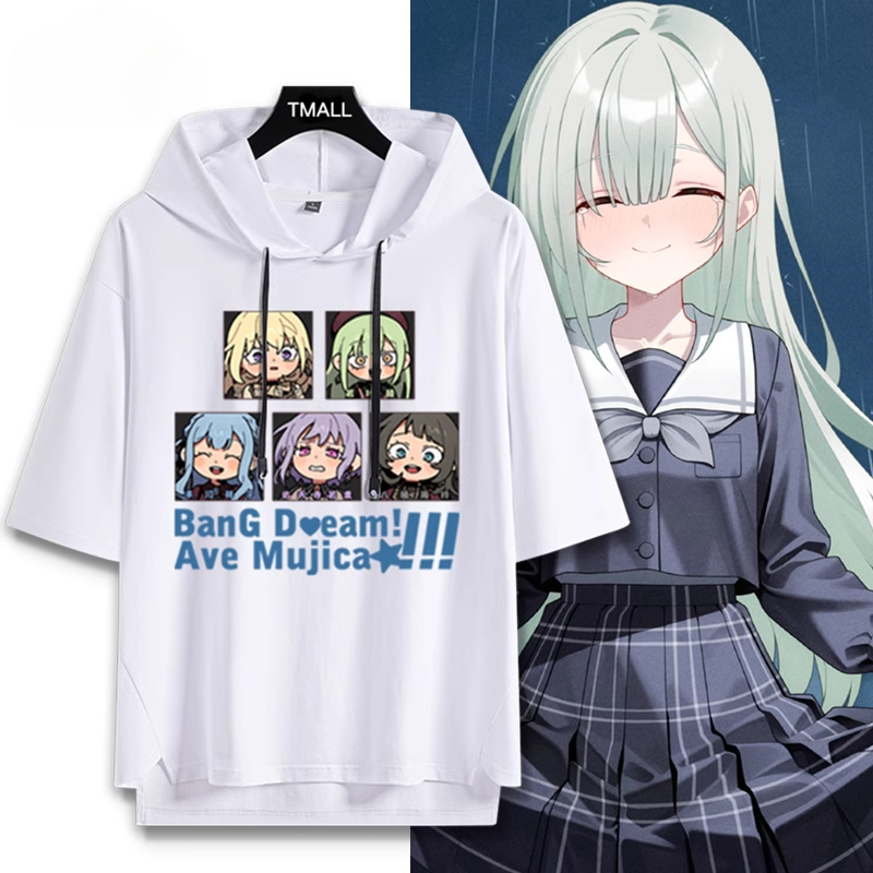 BanG Dream! Ave Mujica 若葉睦 連帽短袖T恤