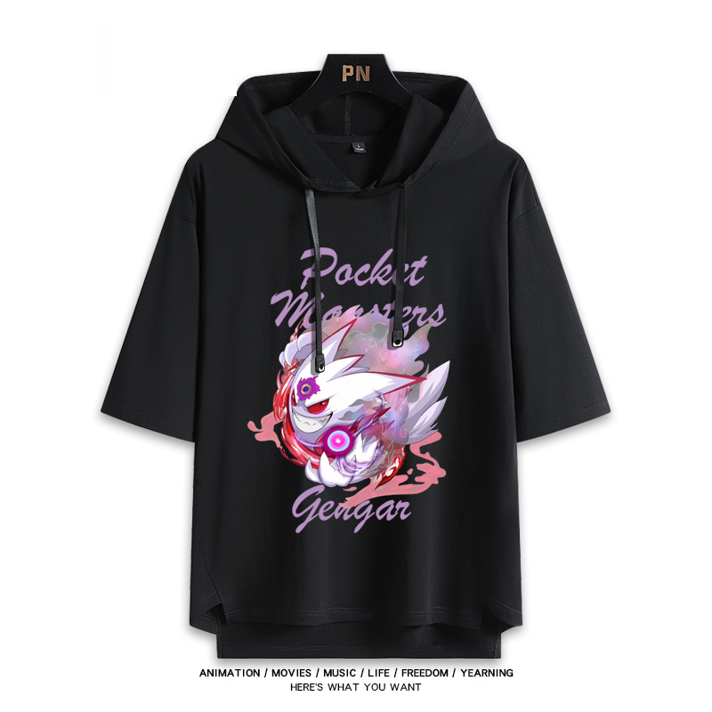 寶可夢新款 親子情侶男女款連帽短袖T恤-ZUIHANG SHOP