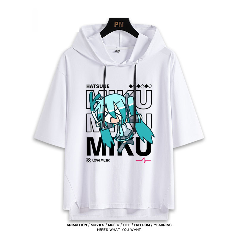 初音未來 連帽短袖T恤-ZUIHANG SHOP